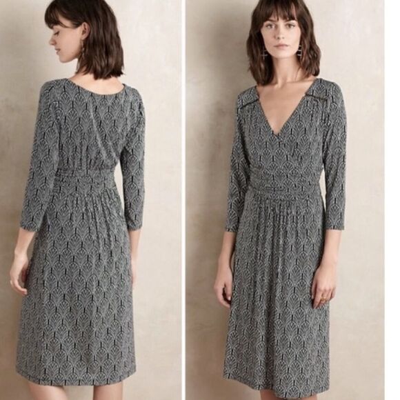 𝅺ANTHROPOLOGIE Sz XS Galena Midi Dress - Picture 1 of 8